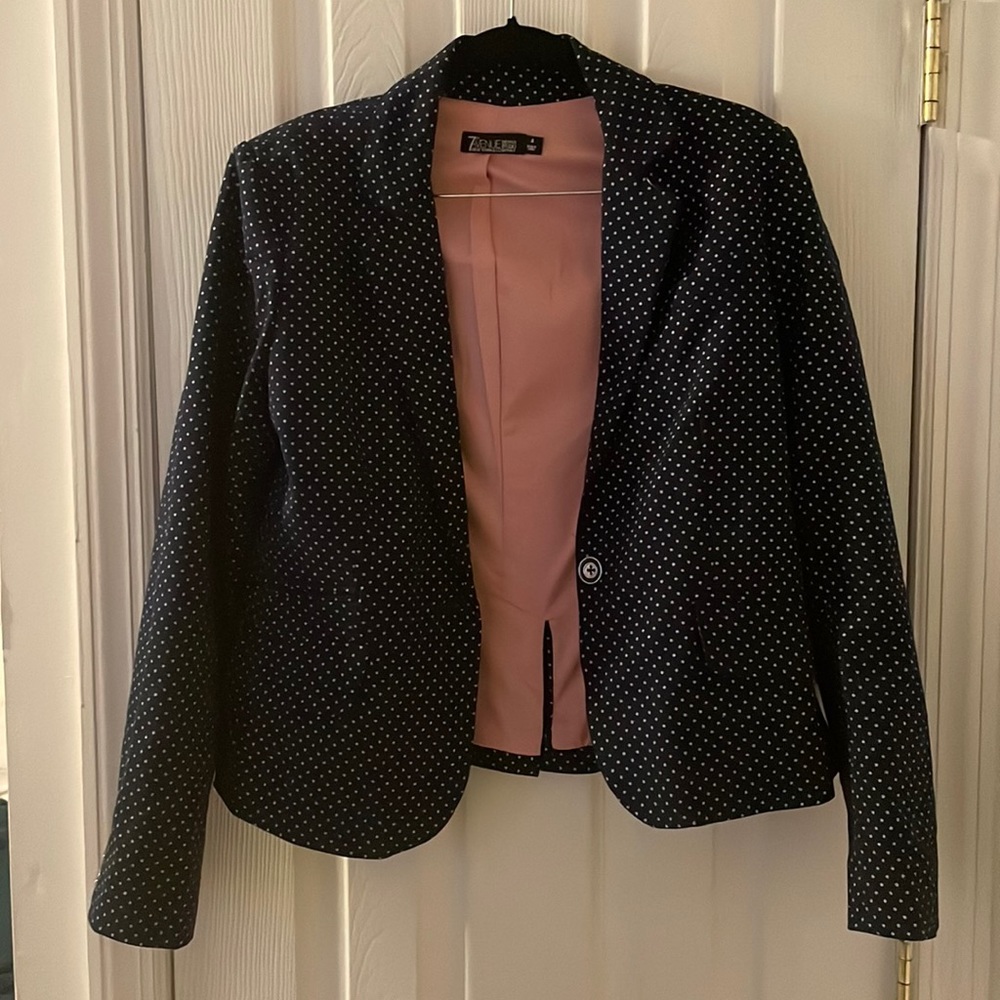 NY&CO Polka dot blue and white blazer